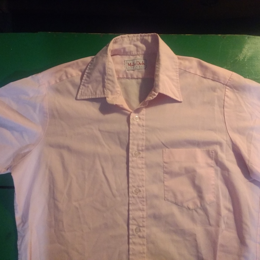 Pink Short Sleeve Button Up